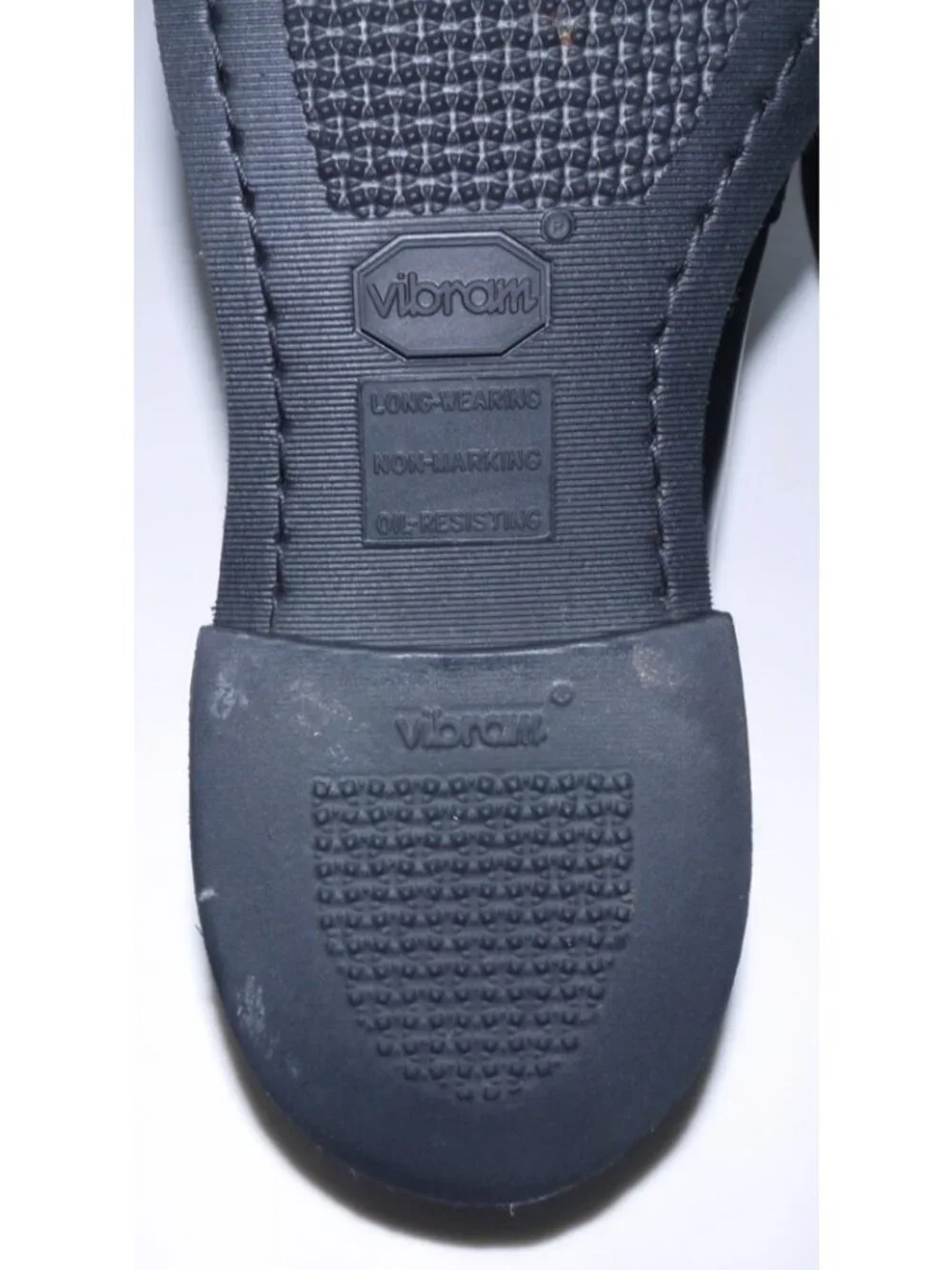 Capps black leather dress work shoes oil resistant Vibram soles 90258 Mens 10.5D